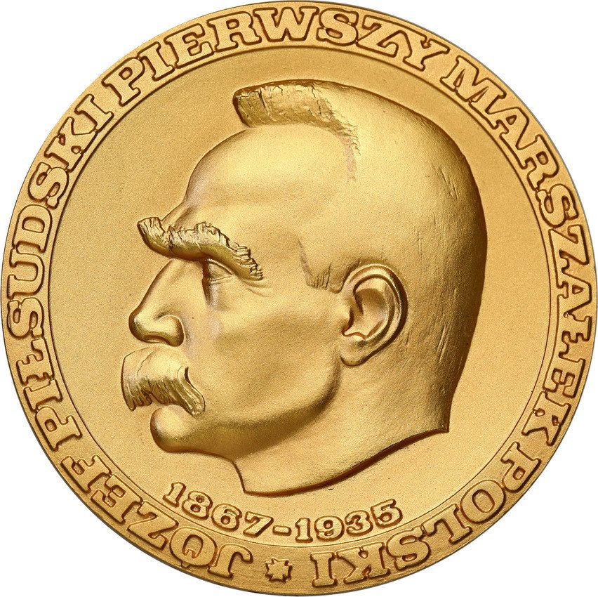 Polska. Medal Polski rząd na uchodźstwie 1967 Józef Piłsudski, Londyn ZŁOTO